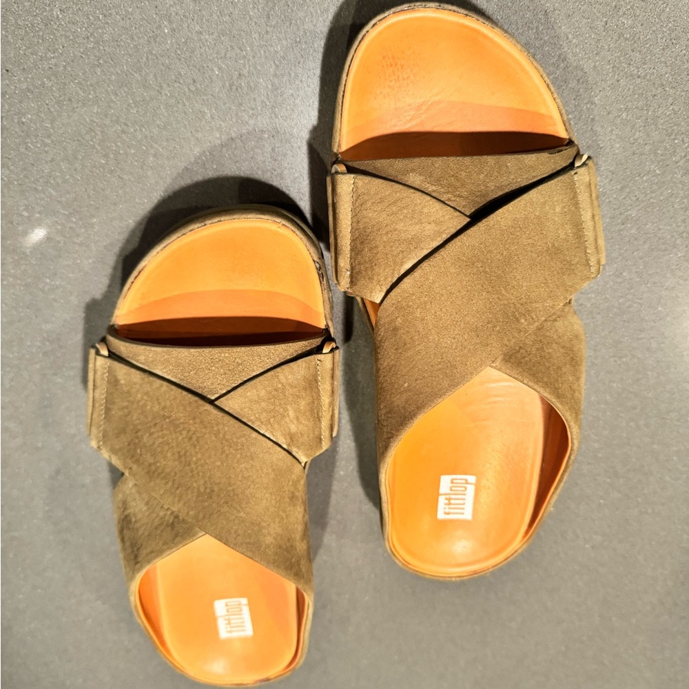 Fitflop Olive Suede Women Sandals